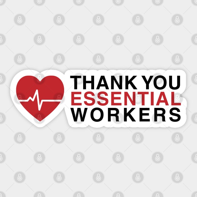Thank You Essential Workers Sticker by stuffbyjlim